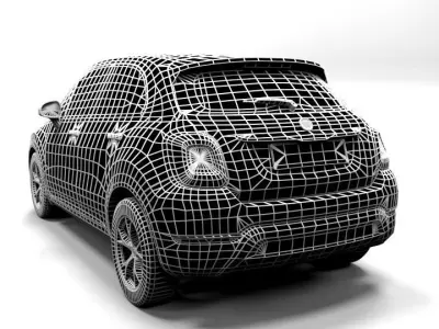 FIAT 500X CROSS Low-poly 3D model