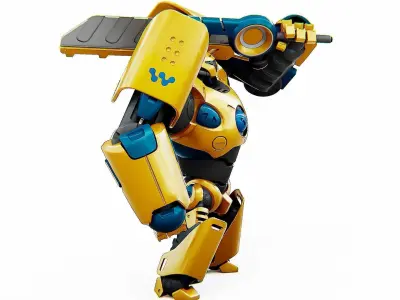 BATTLE DROID EREVOS Rigged for Unreal Engine - Unity - MIXAMO  3D model