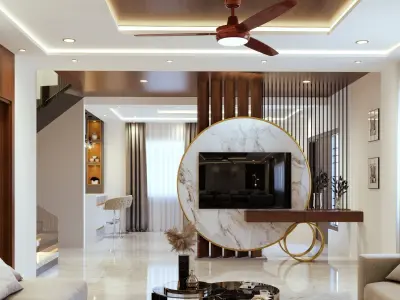 Living Room Interior Scene for 3ds max and Corona Renderer 3D model