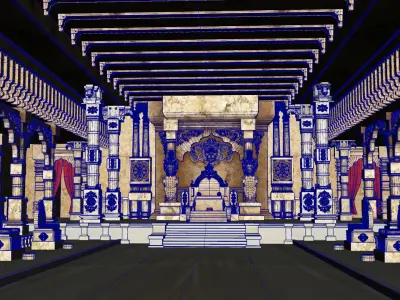 Durbar king court darbar 3D model
