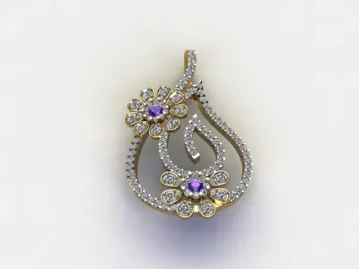 lovely pendant look like flower cad file 3D model
