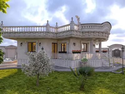 classic villa  3D model purchase