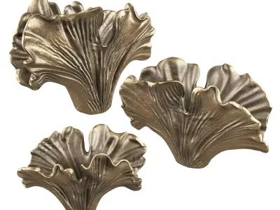 Flower Petal vase Low-poly 3D model