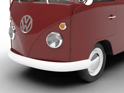 Volkswagen T1 Panel Van 1950 3d model 3D model
