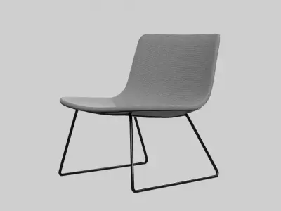 PATO LOUNGE SLEDGE-fabric grey Low-poly 3D model