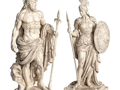 2 Warrior Goddess 3D model