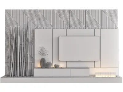 TV Wall 17 3D model