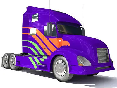 Colorful Truck Front 9 3D model