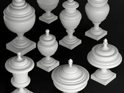 Classic outdoor vase  3D Model Collection