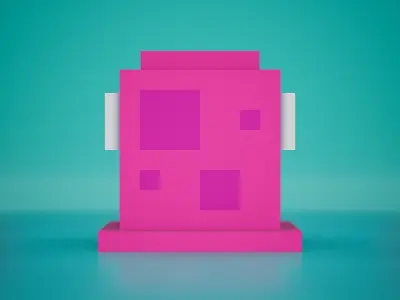 Voxel - Purple Goo Low-poly 3D model