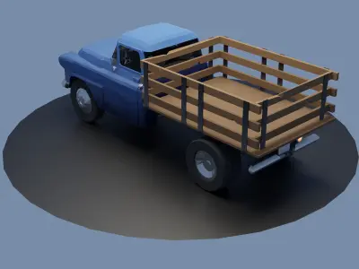 Chevrolet 2 ton Truck LowPoly Low-poly 3D model