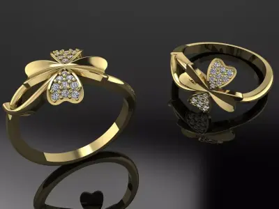 Jewelry Ring Gold 3D print model 47