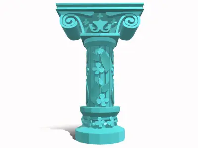 game cartoon pillar B  3D model