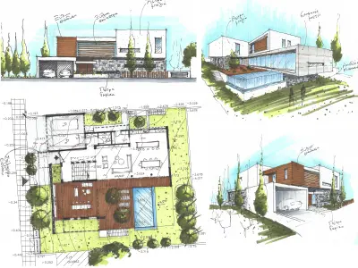 MIX18 modern house design in cyprus 3D model