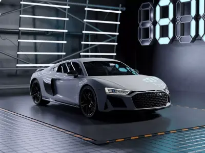 Audi R8 Realistic Unreal Engine 5 Game Ready 3D model