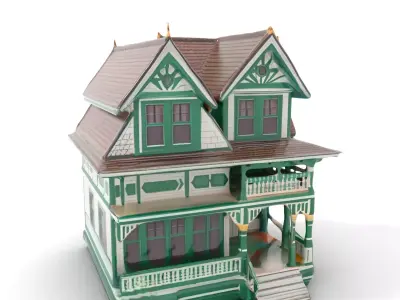 Victorian Green House model pack Low-poly 3D model