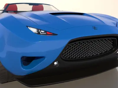 Zethus Roadster High Poly and Low Poly 3D model