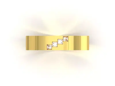 Men STL 3DM Wide Geometric Band model mr0303 3D print model