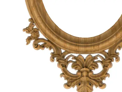 Carved picture frame STL 3D model 48