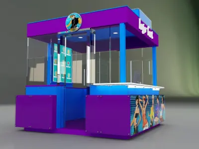 Booth Exhibition Stand a129 3D model