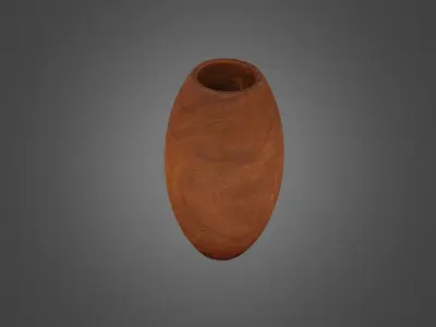 Decorative Wooden Vase 3D model
