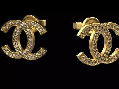 Stud earring model 67 3D print model