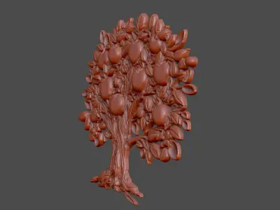 Tree of Life design leave gothic organic endless 3D print model