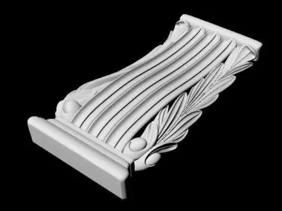 carved pilaster 3D model buy