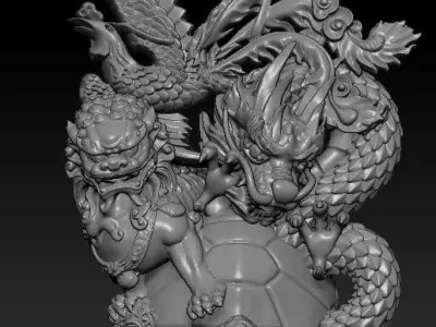 dragon Unicorn  rules   Phoenix 3D print model