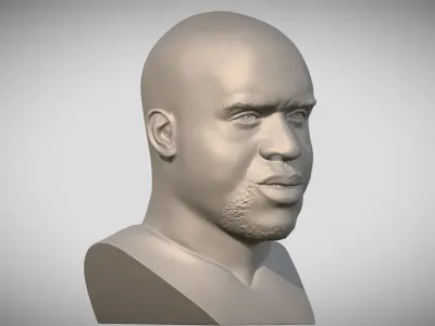 Shaquille ONeal bust 3D print model