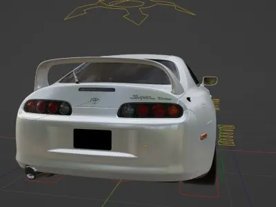 TOYOTA SUPRA 1995 MODEL SPORTS Low-poly 3D model