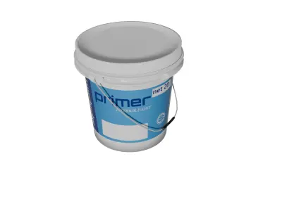 Realistic Paint Bucket 3D Model Low-poly 3D model
