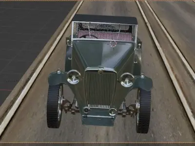  MG T-Type - Retro Sports Car 3D model