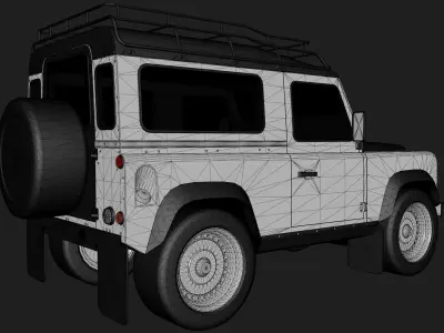 Land Rover Defender 90TD Low-poly 3D model