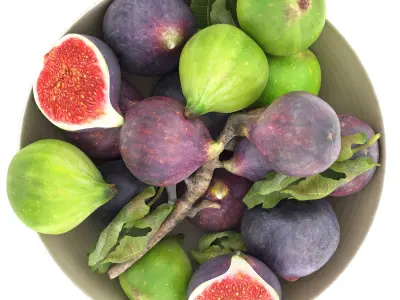 bowl of figs fruit 3D model