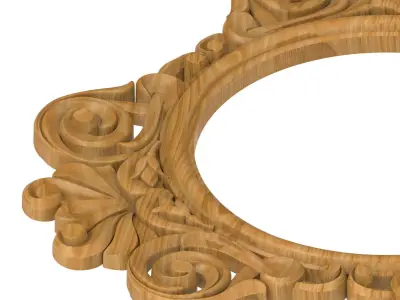 Carved picture frame STL 3D model 59
