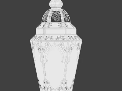 Arabic lamp fanoos tricolor 3D model