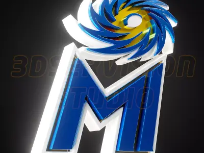 Mumbai Indians logo - Cinematic - 3D print 3D model