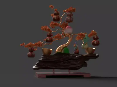 Chinese gourd tree   3D model