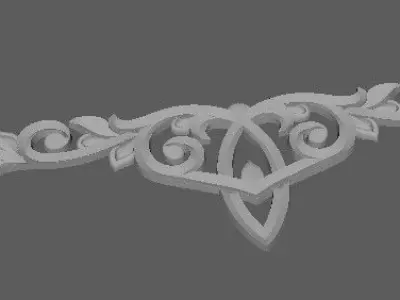 Central decor ornament for furniture 3D model 285