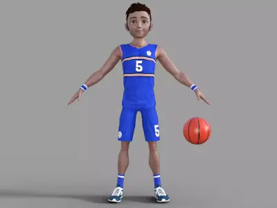 3D Basketball Player 3D model