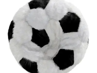 Chair bag soccer ball made of wool 3D model