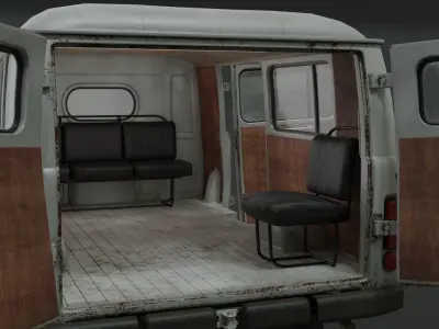 UAZ 452 Low-poly 3D model