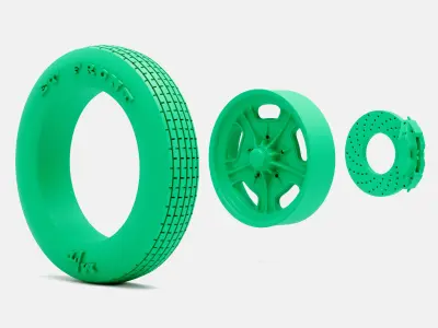 15x4 American Rebel Starburst Wheel Mickey Thompson ET Front 3D print model