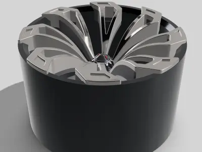 20inch Concave THUNDER Wheels w Tires 3D print model