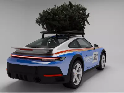 Porsche 911 Dakar 2023 Low-poly 3D model