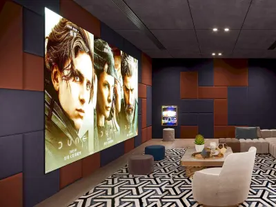 Luxury Home Cinema Interior Villa Theater 3Ds Max FBX 3D model 3D model