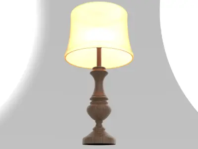 Fine wood lamp Free low-poly 3D model
