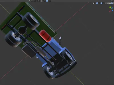 Soviet Truck 130 Low-poly 3D model