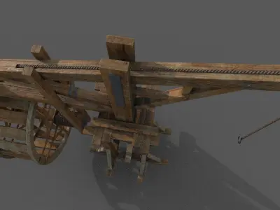 Medieval Crane 3D model Low-poly 3D model
